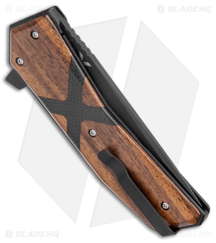 WOOX Leggenda Liner Lock Knife Carbon Fiber/Walnut Wood (3.5" Black)