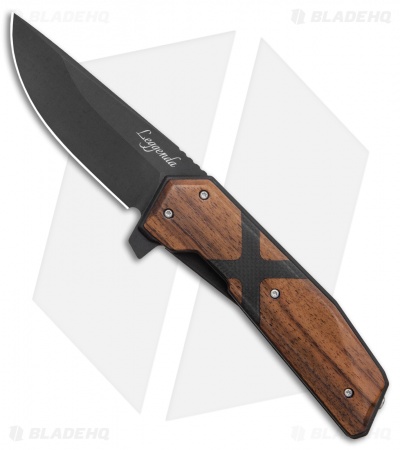 WOOX Leggenda Liner Lock Knife Carbon Fiber/Walnut Wood (3.5" Black)