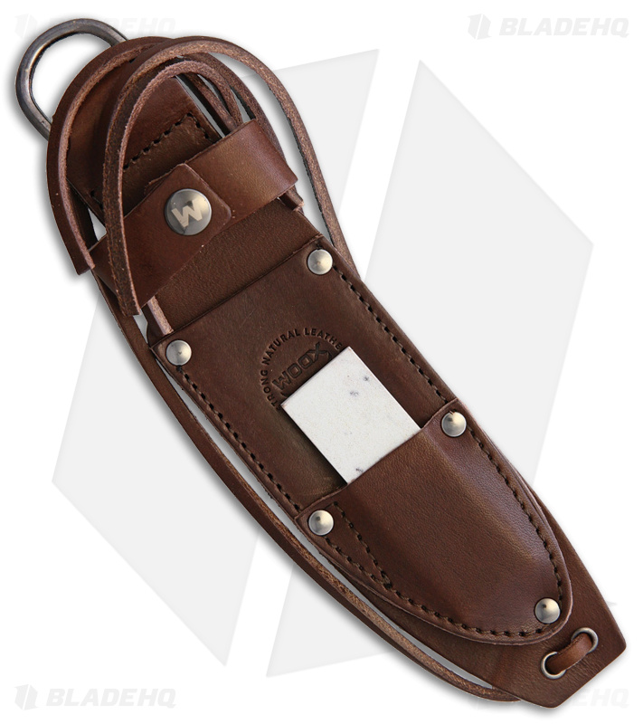 WOOX Rock 62 Leather Knife Sheath (Brown) - Blade HQ