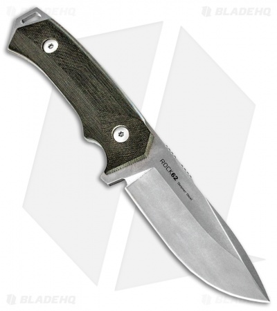 WOOX Rock62 Fixed Blade Knife Micarta (4.5" Stonewash)