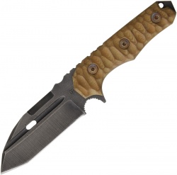 Wander Tactical Hurricane Fixed Blade Knife Brown Micarta (4.5" Raw )