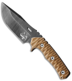 Wander Tactical HAAST Eagle 2.0 Fixed Blade Knife Brown Micarta (5.7" Gray)