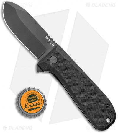 Wesn Goods Allman Liner Lock Knife Black G10 (2.75" Black) WESN044