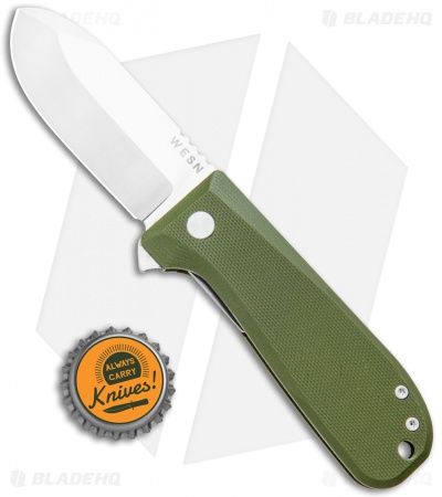 Wesn Goods Allman Liner Lock Knife OD G10 (2.75" Satin) WESN042