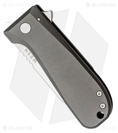 Wesn Goods Allman Frame Lock Knife Titanium (2.75" Satin S35VN)