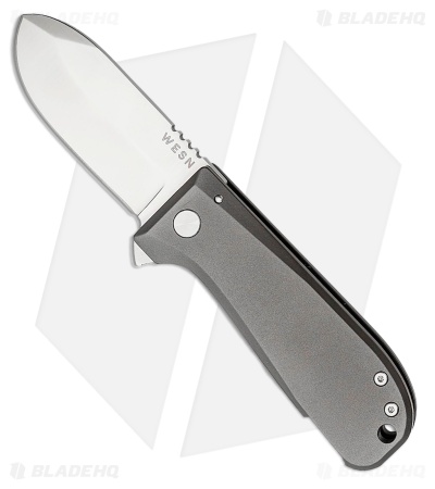 Wesn Goods Allman Frame Lock Knife Titanium (2.75" Satin S35VN)