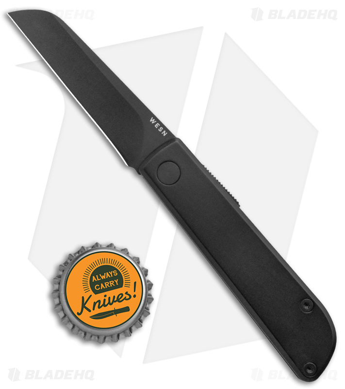 Wesn Goods Samla Friction Folder Knife Black Titanium (2.3" Black 12c27)