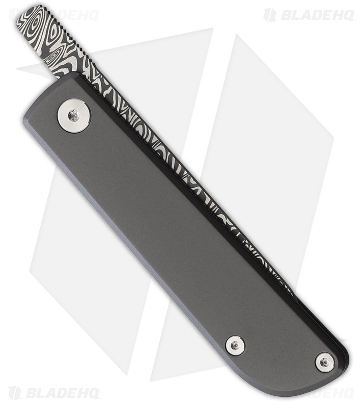 Wesn Goods Samla Friction Folder Knife Titanium (2.45" Damascus)