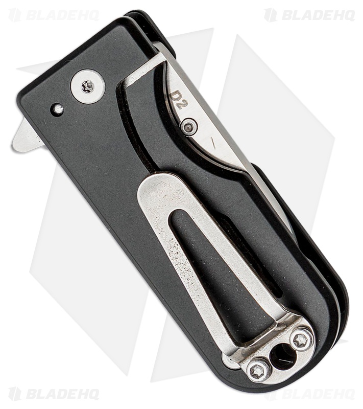 Wesn Goods Microblade Frame Lock Knife Matte Black Titanium (1.5" Satin)