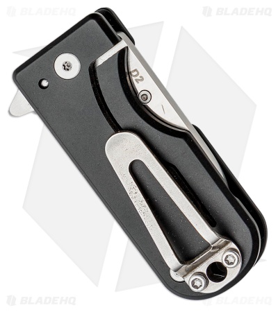 Wesn Goods Microblade Frame Lock Knife Matte Black Titanium (1.5" Satin)