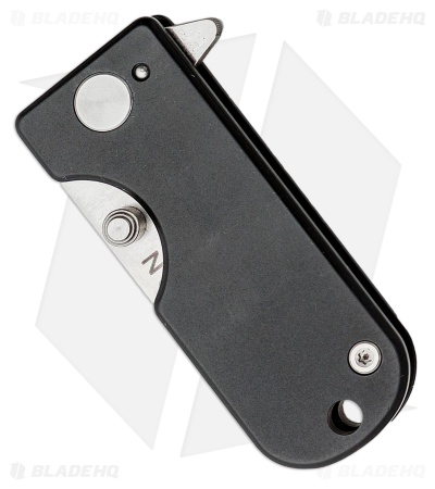 Wesn Goods Microblade Frame Lock Knife Matte Black Titanium (1.5" Satin)