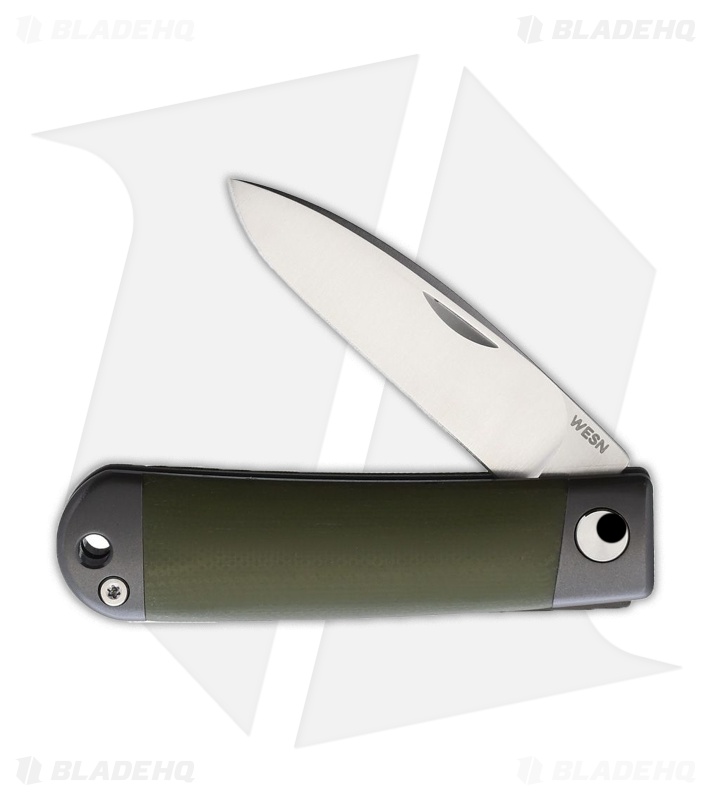 Wesn Goods The Henry Slip Joint Knife G-10 OD Green (2.25" Satin)