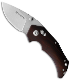 Willumsen Copenhagen Red E Bar Lock Knife Wood (2.7" Stonewash)