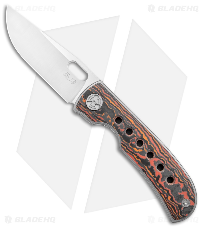 WingManEDC MTNT Mach 3 Frame Lock Knife Ti/Red CF (3" Satin)