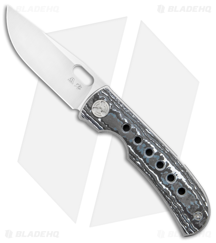 WingManEDC MTNT Mach 3 Frame Lock Knife Ti/White CF (3" Satin)