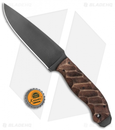 Winkler Knives Drop Point Crusher Fixed Blade Sculpted Maple (5.25" Caswell)