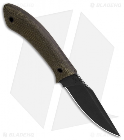 Winkler Knives Everycarry Fixed Blade Knife Green Micarta (3.25" Black)