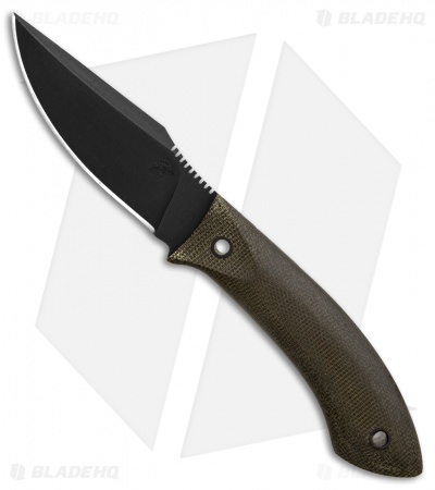 Winkler Knives Everycarry Fixed Blade Knife Green Micarta (3.25" Black)