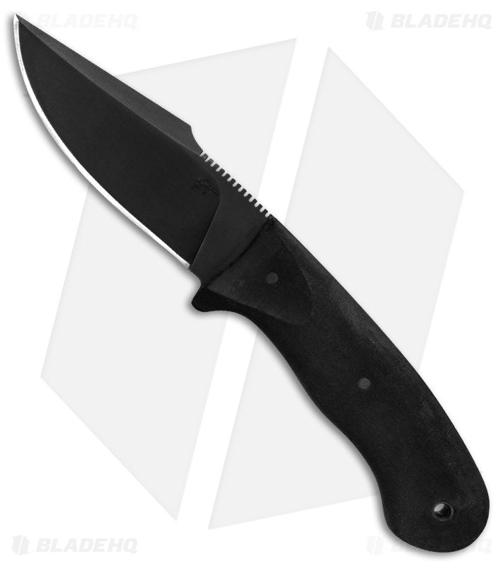 Winkler Knives Jaeger Fixed Blade Knife Black Rubber (3.75" Black) 