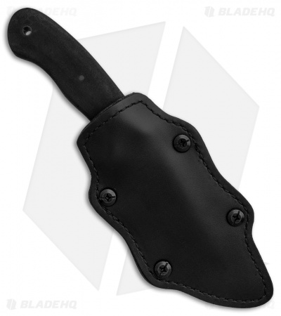 Winkler Knives Jaeger Fixed Blade Knife Black Rubber (3.75" Black) 