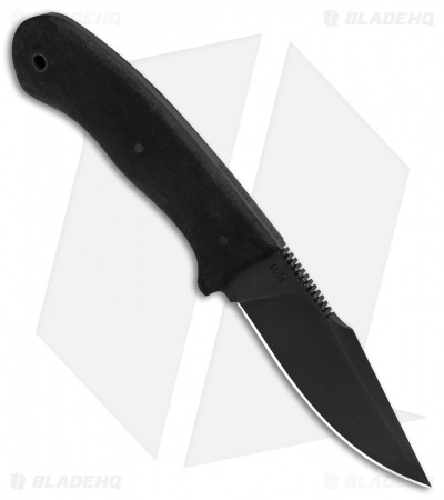 Winkler Knives Jaeger Fixed Blade Knife Black Rubber (3.75" Black) 