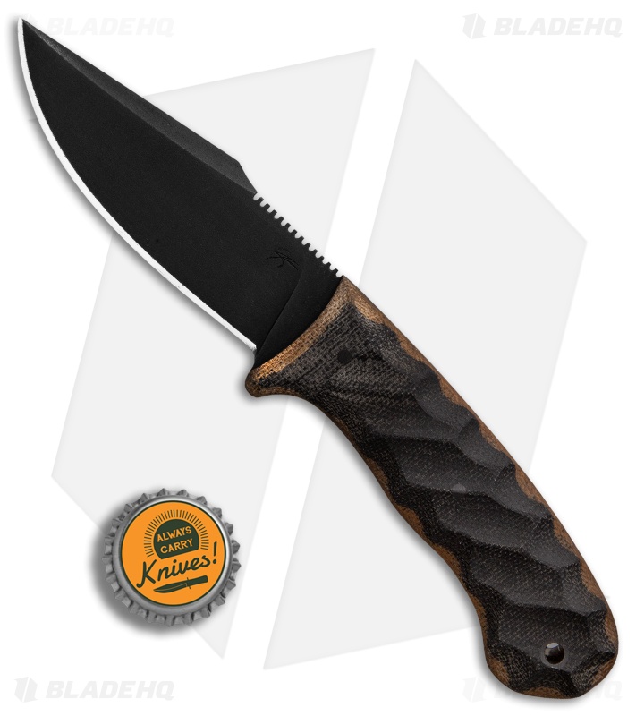 Winkler Knives Jaeger Fixed Blade Knife WASP Micarta (3.75" Black) 