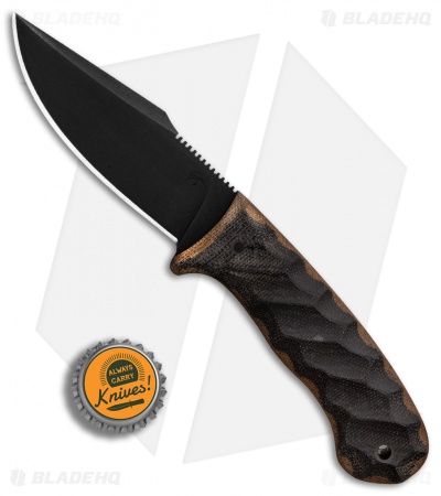 Winkler Knives Jaeger Fixed Blade Knife WASP Micarta (3.75" Black) 
