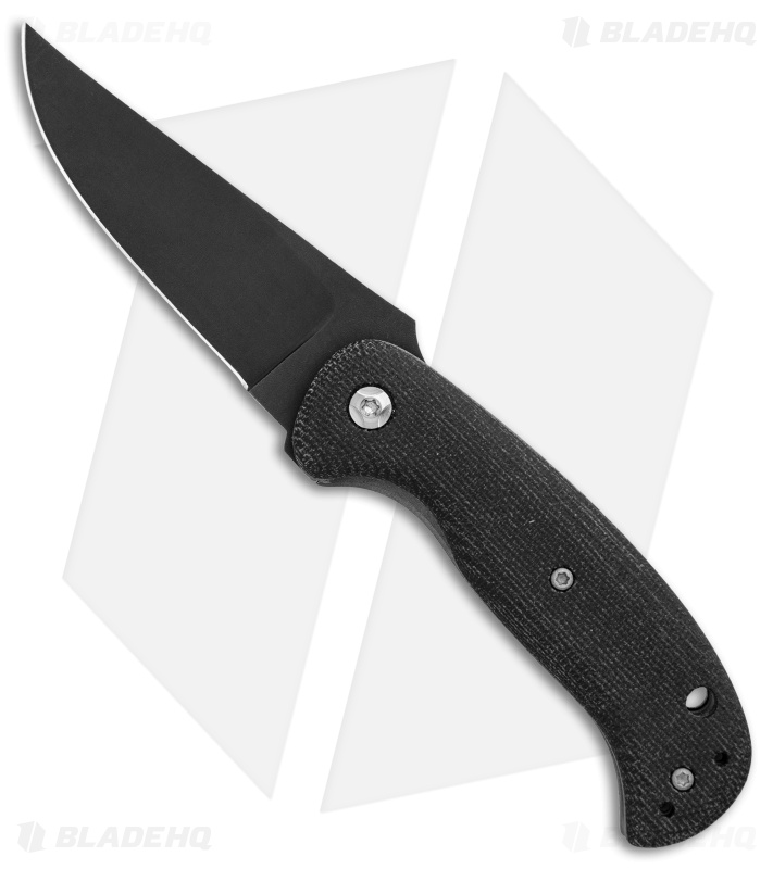 Winkler Knives 3 Liner Lock Flipper Knife Black Micarta (3.25" Caswell)