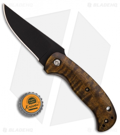 Winkler Knives F3 Liner Lock Flipper Knife Curly Maple (3.5" Caswell)