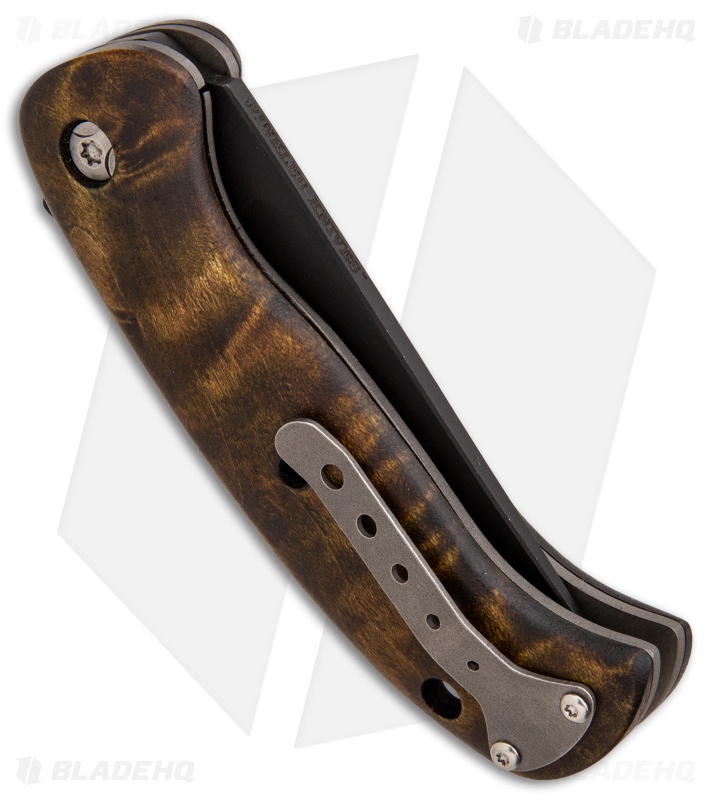 Winkler Knives F3 Liner Lock Flipper Knife Curly Maple (3.5" Caswell)