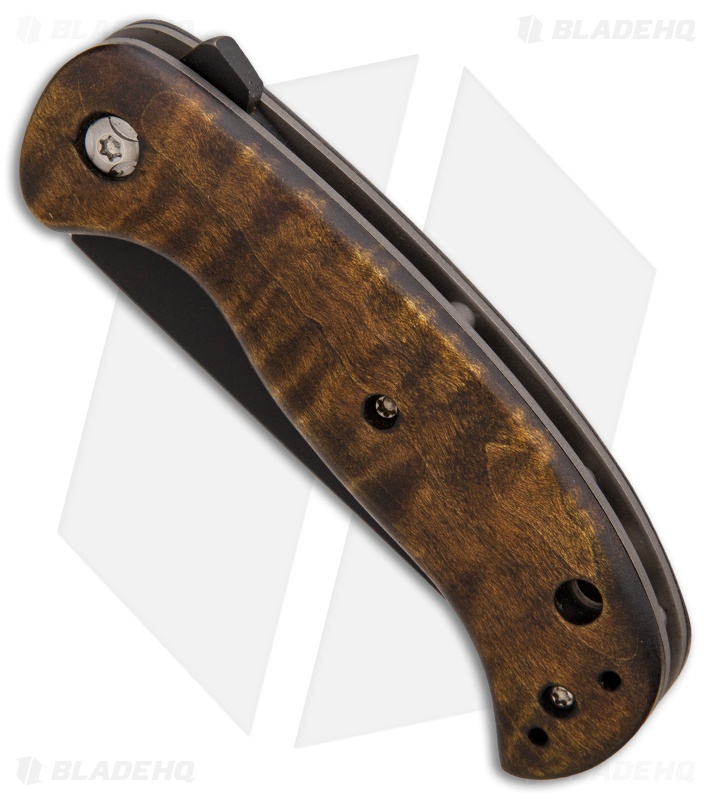 Winkler Knives F3 Liner Lock Flipper Knife Curly Maple (3.5" Caswell)