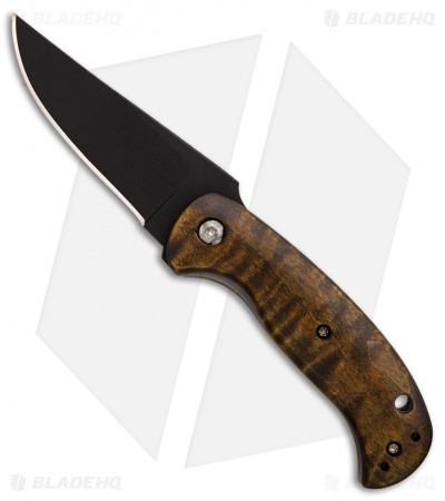 Winkler Knives F3 Liner Lock Flipper Knife Curly Maple (3.5" Caswell)