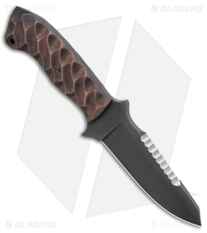 Winkler Utility Crusher Fixed Blade Knife Sculpted Maple (4.75" Black) WK046