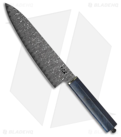 Xin Cutlery XinCraft 8" Chef's Kitchen Knife Blue Stabilized Spalted Maple Wood