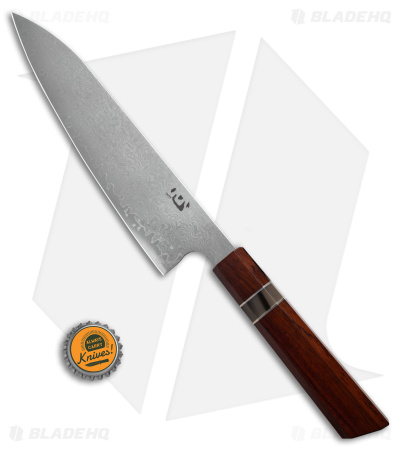 Xin Cutlery Octagonal 9" Chef's Knife Rosewood/Buffalo Horn Dam. Mirror