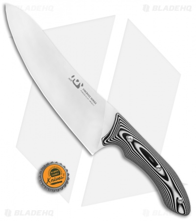 Xin Cutlery XinCross 8" Tactical Chef Knife Black/White G-10 (Satin)
