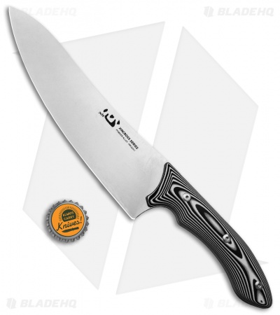 Xin Cutlery XinCross 8" Tactical Chef Knife Black/White G-10 (Stonewash)