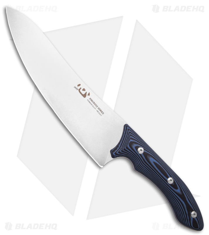 Xin Cutlery XinCross 8" Tactical Chef Knife Black/Blue G-10 (Stonewash)
