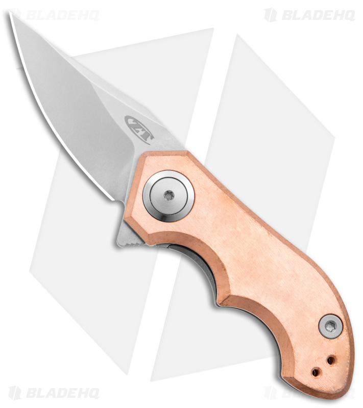 ZERO CRAFT Pちゃん ミドル　キャメル　小判カン付き Zero Tolerance Small Galyean Folding Knife Copper Sprint Run