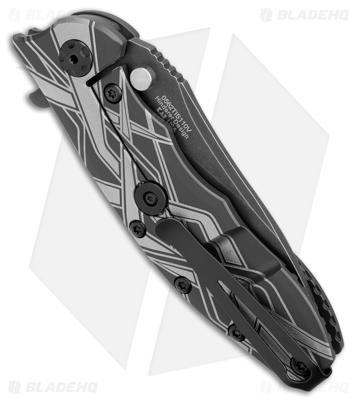 Zero Tolerance Hinderer 0562 Frame Lock Knife Black/Gray Ti (3.5" BW)