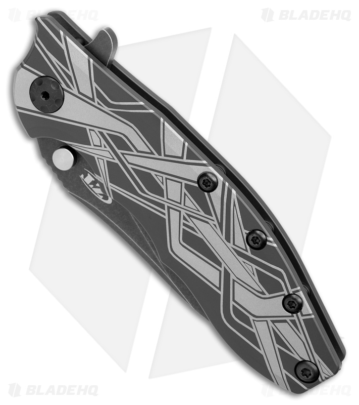 Zero Tolerance Hinderer 0562 Frame Lock Knife Black/Gray Ti (3.5" BW)