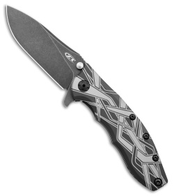 Zero Tolerance Hinderer 0562 Frame Lock Knife Black/Gray Ti (3.5" BW)