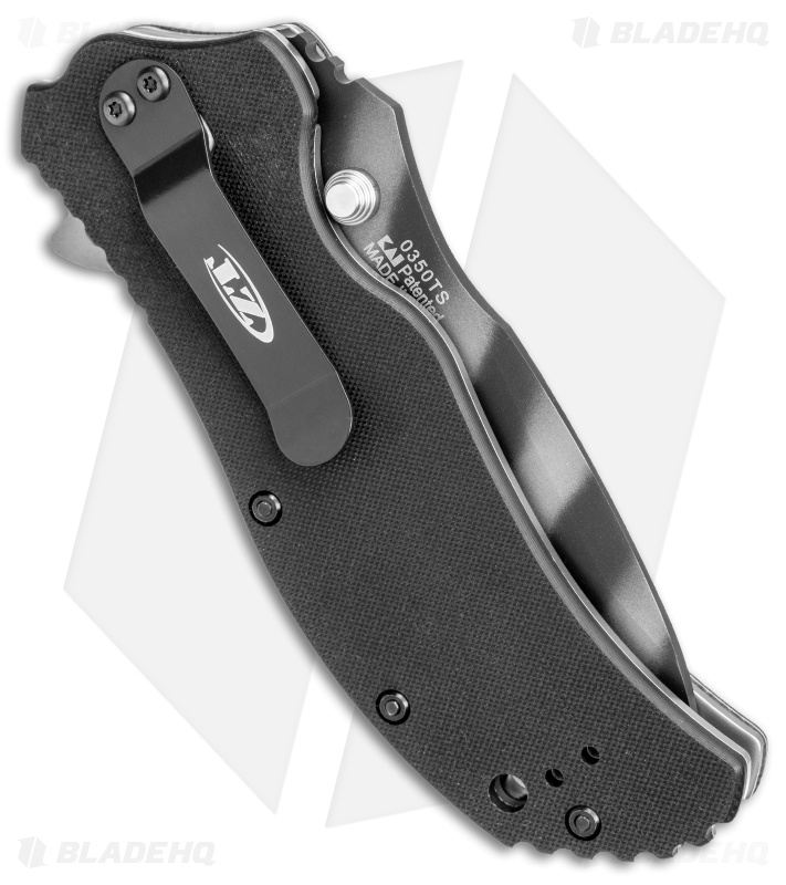 Zero Tolerance 0350 Assisted Open Knife Blue/Black G-10 (3.25" Tiger Stripe) 