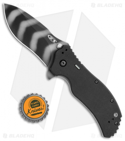 Zero Tolerance 0350TSTR Assisted Opening Knife Tritium (3.25" Tiger Stripe) ZT