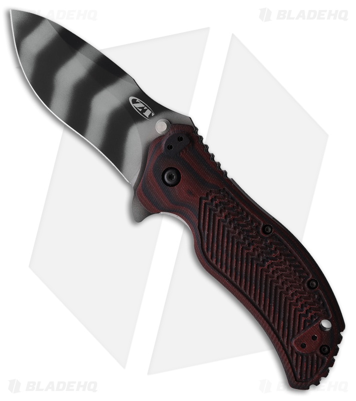 Zero Tolerance 0350 | Black Cherry + Tiger Stripe - Blade HQ