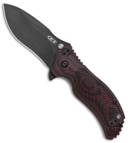 Zero Tolerance 0350 Assisted Opening Knife Black Cherry G-10 (3.25" Black)