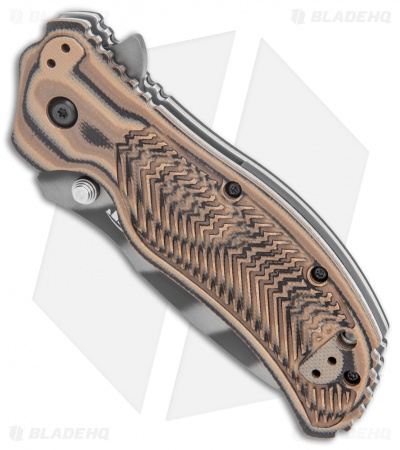 Zero Tolerance 0350 A/O Knife Hyena Brown G-10 (3.25" Tiger Stripe)