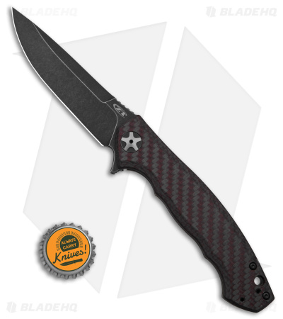 Zero Tolerance Large Sinkevich 0452 Frame Lock Knife Red CF (4.1" Black SW) 