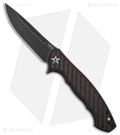 Zero Tolerance Large Sinkevich 0452 Frame Lock Knife Red CF (4.1" Black SW) 