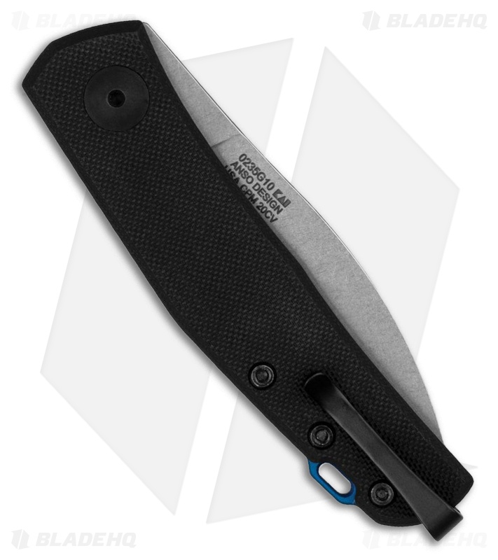 Zero Tolerance Anso 0235 Slip Joint Knife Black G-10 (2.6" Stonewash)